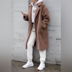 Oak and Fort Long Teddy Coat